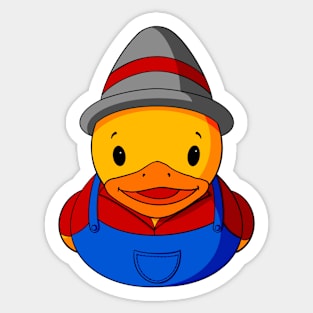 Farmer Rubber Duck Sticker